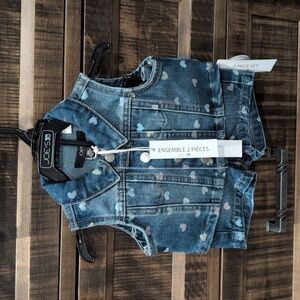 Joe's 2 piece set (shorts and denim top)